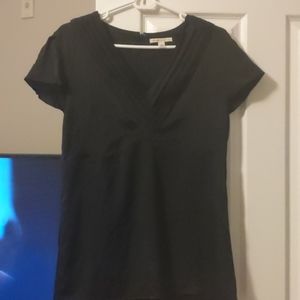 banana republic black blouse